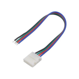 LED tape connector; for tape-wire connection; with leads; 6A