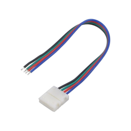 LED tape connector; for tape-wire connection; with leads; 6A