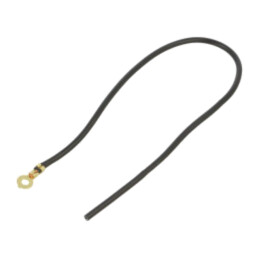 Cable: cable with crimped terminals; black; non-insulated,round