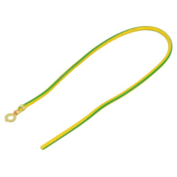Cable: cable with crimped terminals; yellow-green; 250mm; H07V-K