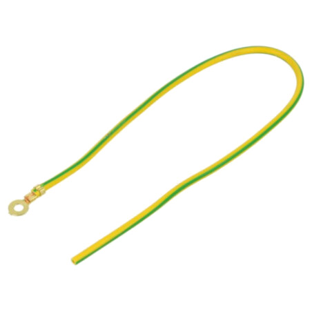Cable: cable with crimped terminals; yellow-green; 250mm; H07V-K