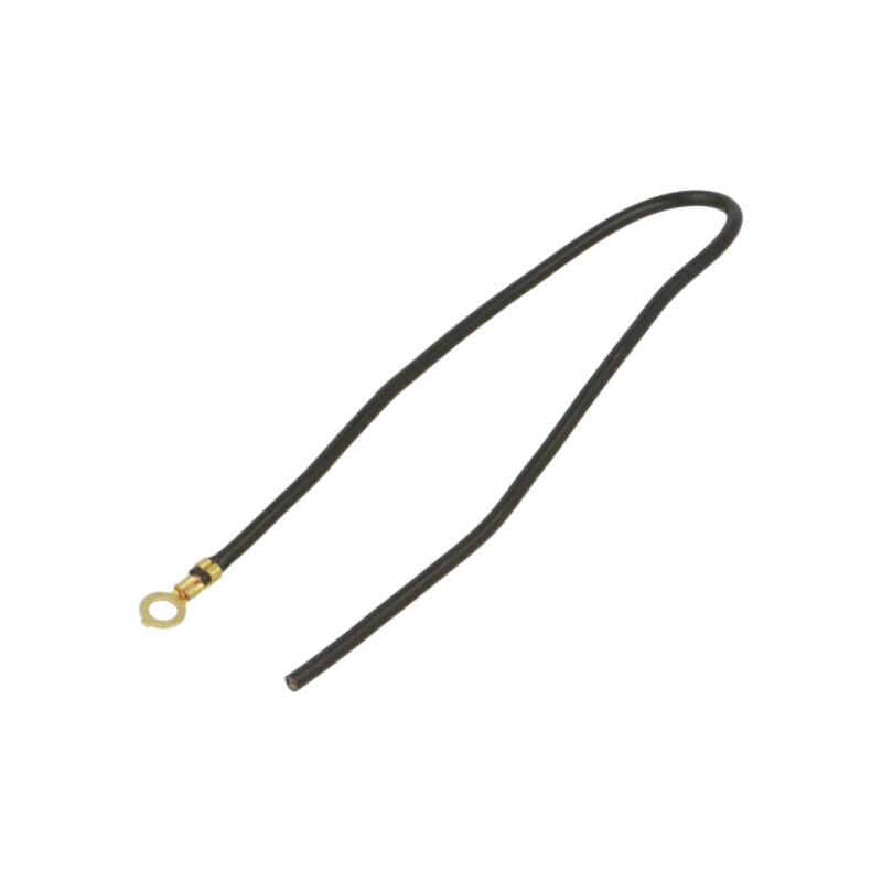 Cable: cable with crimped terminals; black; non-insulated,round Cable: cable with crimped terminals; black; non-insulated,round