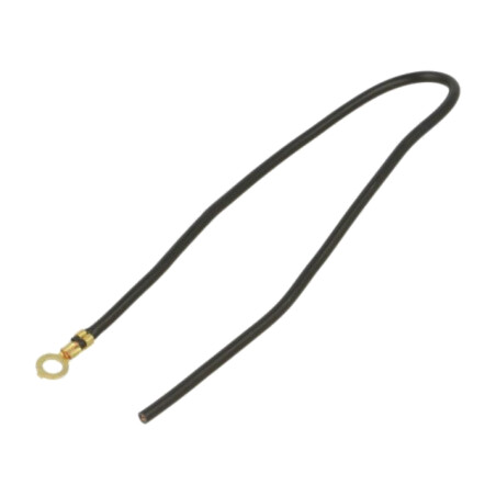 Cable: cable with crimped terminals; black; non-insulated,round