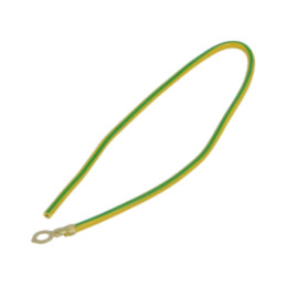 Cable: cable with crimped terminals; yellow-green; 250mm; H07V-K