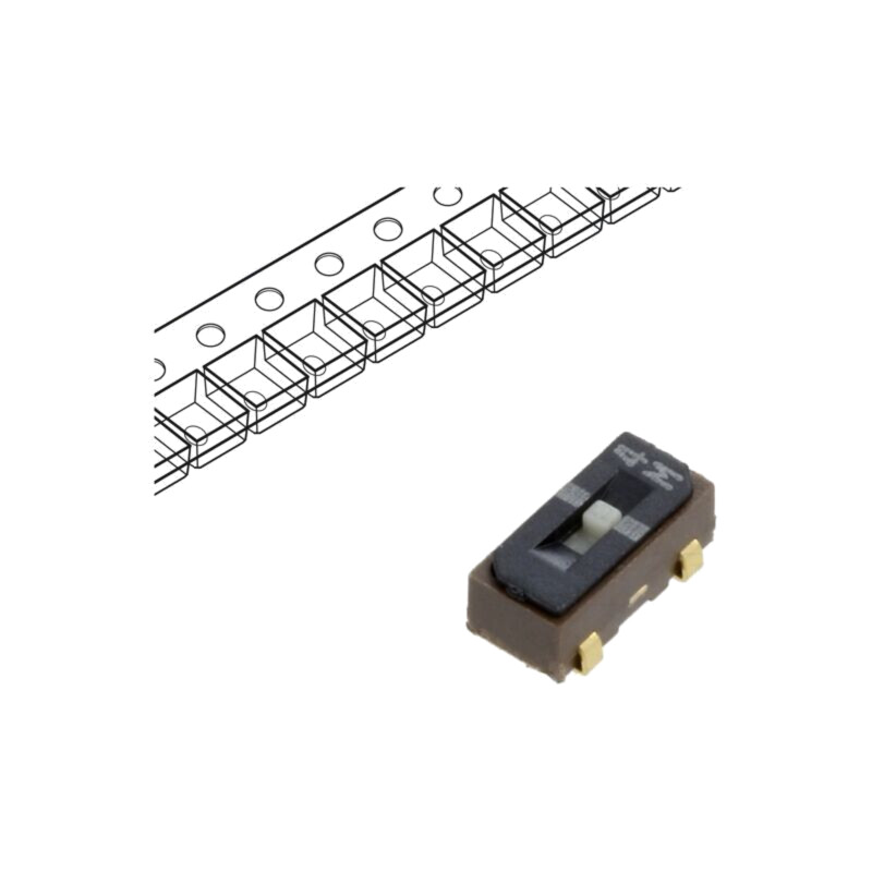 Comutator: glisant; Poz: 2; SPDT; 0,1A/6VDC; ON-ON; SMT; Term: J-Bend Comutator: glisant; Poz: 2; SPDT; 0,1A/6VDC; ON-ON; SMT; Term: J-Bend