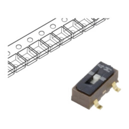 Comutator: glisant; Poz: 2; SPDT; 0,1A/6VDC; ON-ON; SMT; -40÷85°C