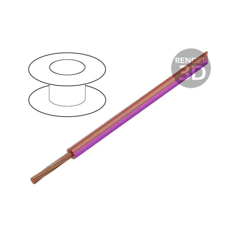 Cablu; H05V-K,LgY; litat; Cu; 0,75mm2; PVC; roşu-roz; 300V,500V Cablu; H05V-K,LgY; litat; Cu; 0,75mm2; PVC; roşu-roz; 300V,500V