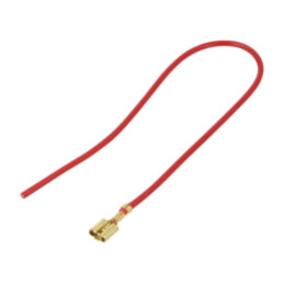 Cable: cable with crimped terminals; red; Len: 250mm; H05V-K; 1mm2