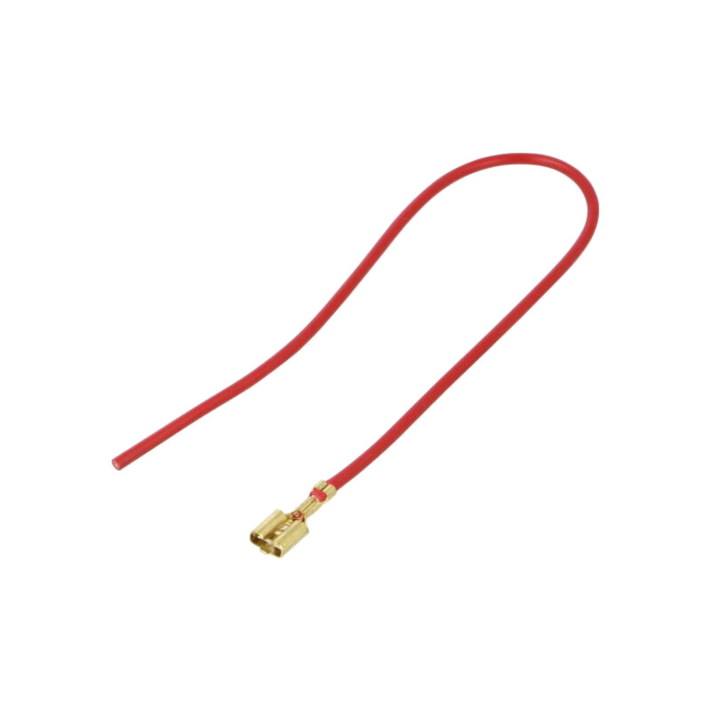 Cable: cable with crimped terminals; red; Len: 250mm; H05V-K; 1mm2 Cable: cable with crimped terminals; red; Len: 250mm; H05V-K; 1mm2