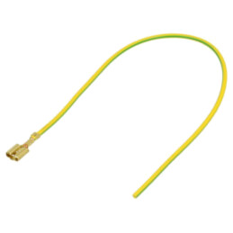 Cable: cable with crimped terminals; yellow-green; Len: 250mm