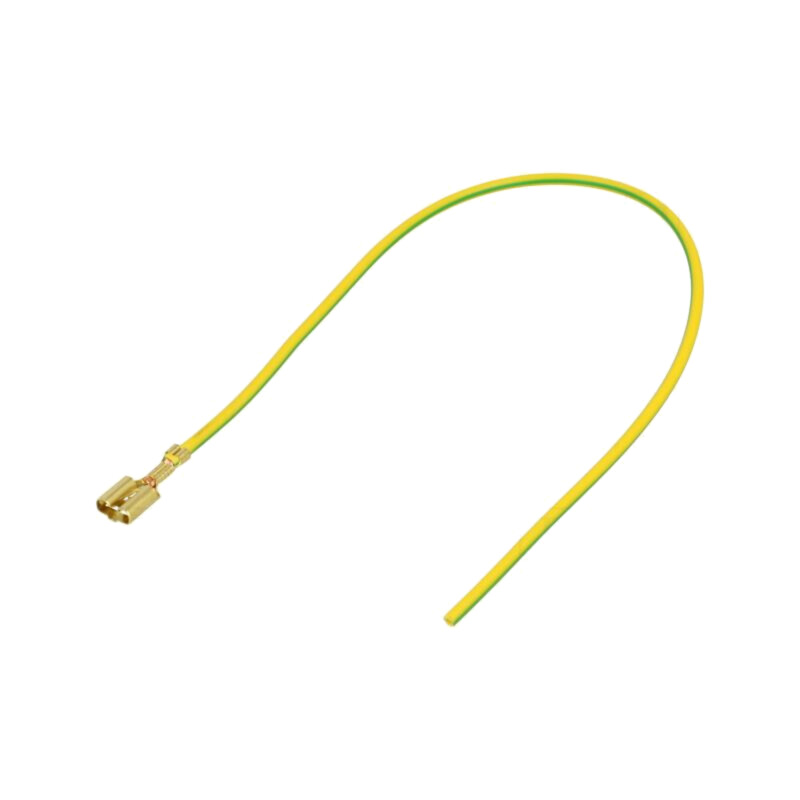 Cable: cable with crimped terminals; yellow-green; Len: 250mm