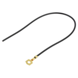 Cable: cable with crimped terminals; black; non-insulated; 250mm
