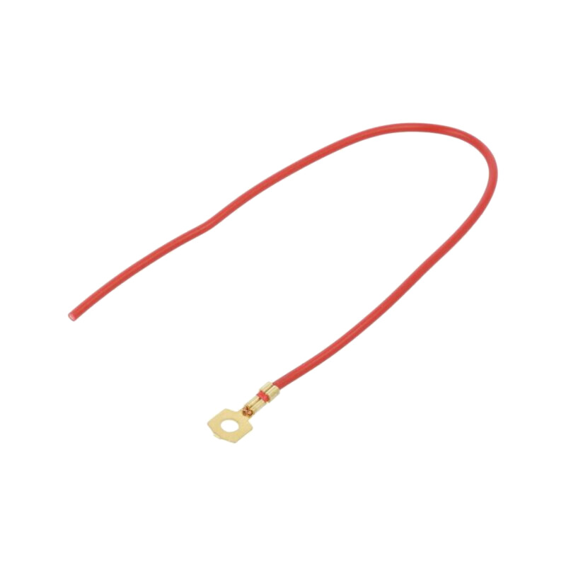 Cable: cable with crimped terminals; red; non-insulated; 250mm Cable: cable with crimped terminals; red; non-insulated; 250mm