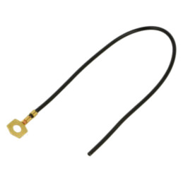 Cable: cable with crimped terminals; black; non-insulated; 250mm