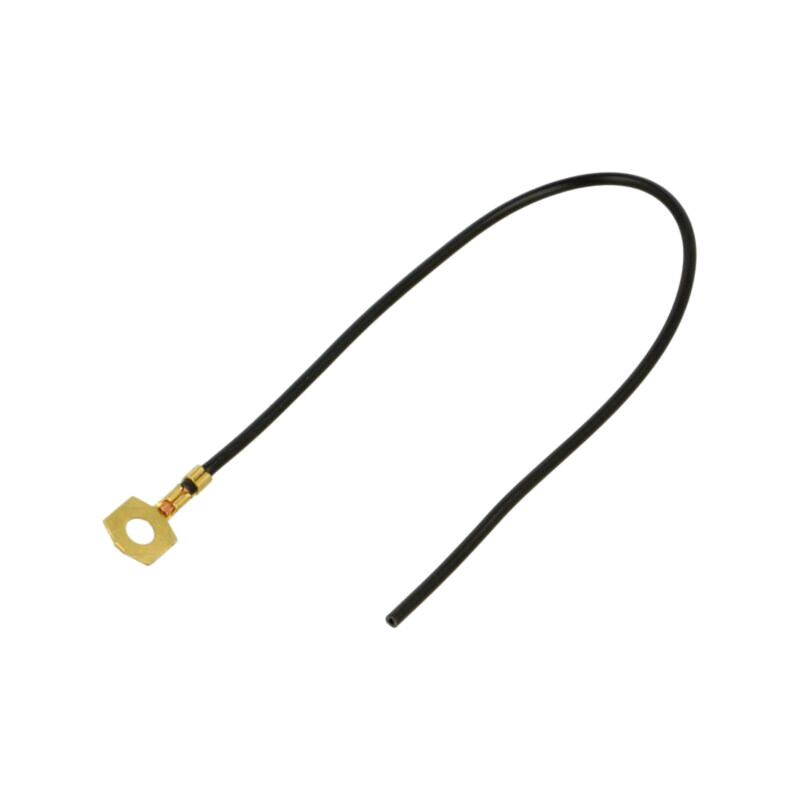 Cable: cable with crimped terminals; black; non-insulated; 250mm