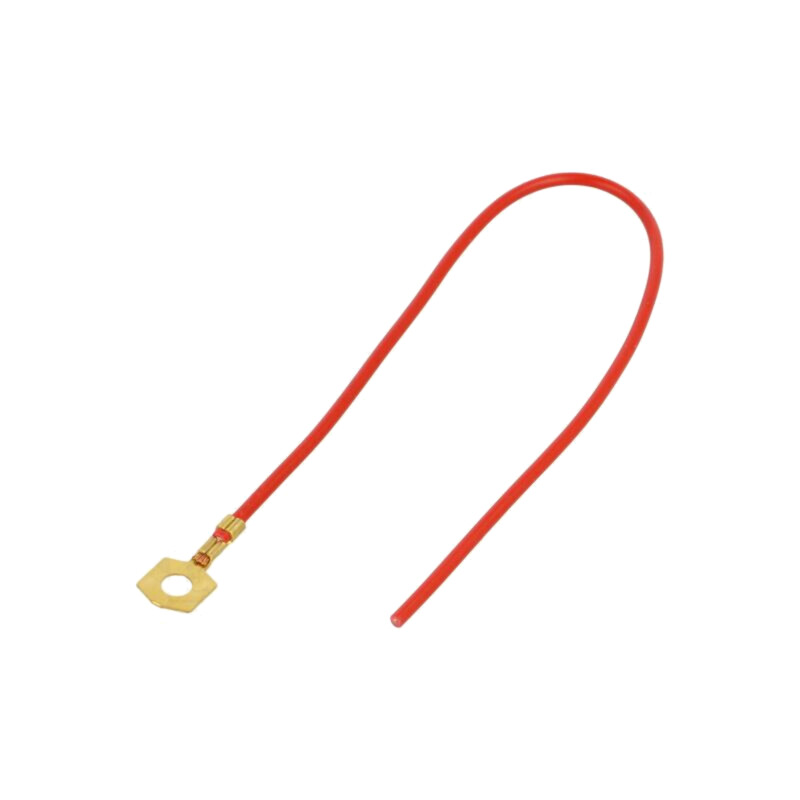 Cable: cable with crimped terminals; red; non-insulated; 250mm Cable: cable with crimped terminals; red; non-insulated; 250mm