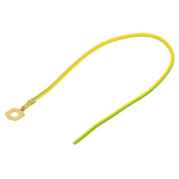 Cable: cable with crimped terminals; yellow-green; 250mm; H05V-K