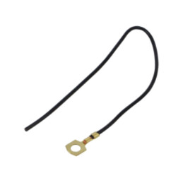 Cable: cable with crimped terminals; black; non-insulated; 250mm