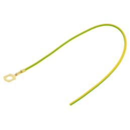 Cable: cable with crimped terminals; yellow-green; 250mm; H05V-K