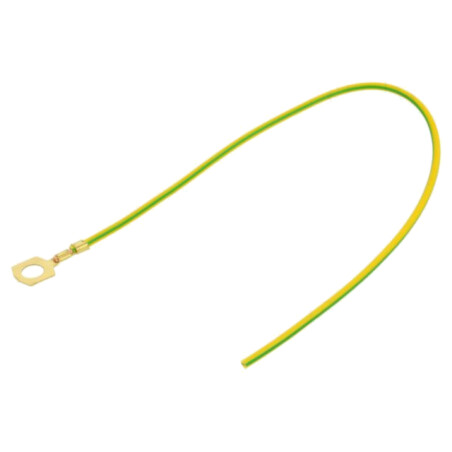 Cable: cable with crimped terminals; yellow-green; 250mm; H05V-K