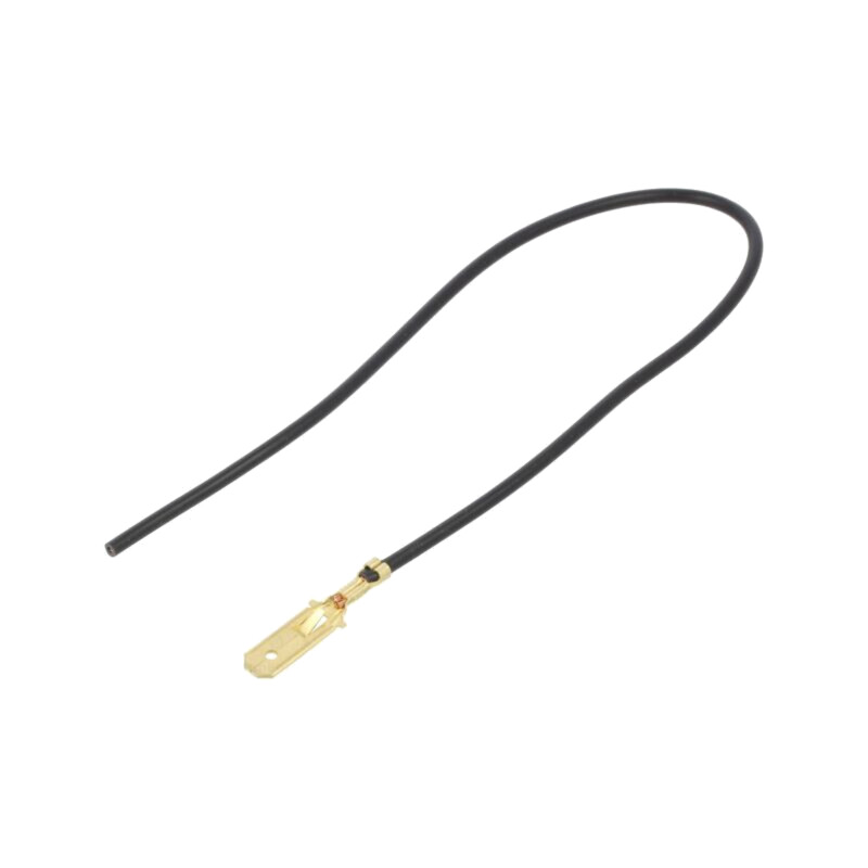 Cable: cable with crimped terminals; black; Len: 250mm; H05V-K