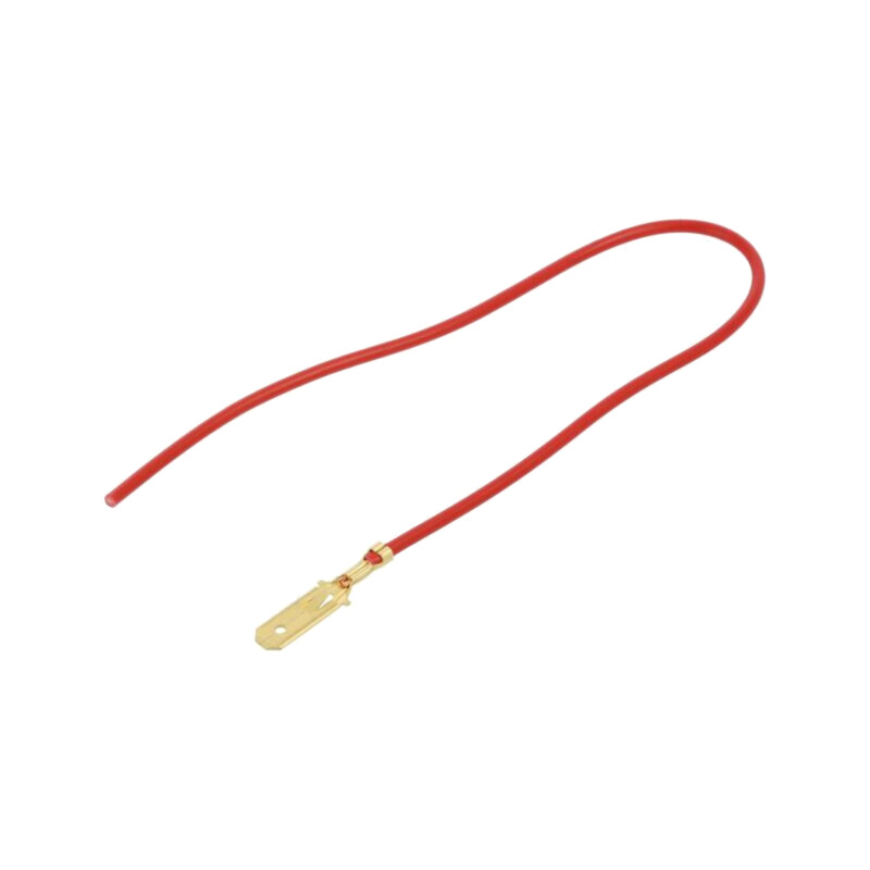 Cable: cable with crimped terminals; red; Len: 250mm; H05V-K; 1mm2 Cable: cable with crimped terminals; red; Len: 250mm; H05V-K; 1mm2