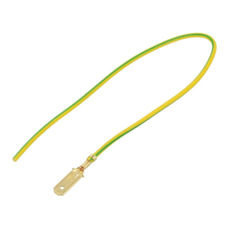 Cable: cable with crimped terminals; yellow-green; Len: 250mm