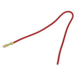 Cable: cable with crimped terminals; red; male,non-insulated
