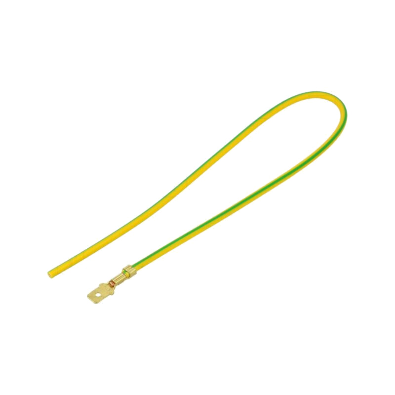 Cable: cable with crimped terminals; yellow-green; Len: 250mm