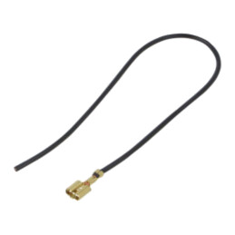 Cable: cable with crimped terminals; black; Len: 250mm; H05V-K