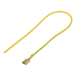 Cable: cable with crimped terminals; yellow-green; Len: 250mm