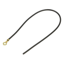 Cable: cable with crimped terminals; black; non-insulated,round