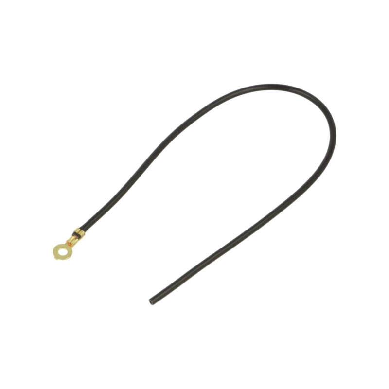 Cable: cable with crimped terminals; black; non-insulated,round Cable: cable with crimped terminals; black; non-insulated,round