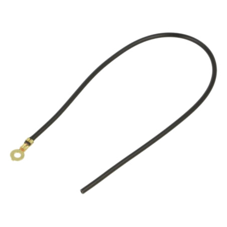 Cable: cable with crimped terminals; black; non-insulated,round