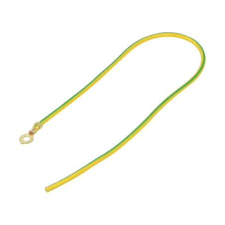 Cable: cable with crimped terminals; yellow-green; 250mm; H05V-K