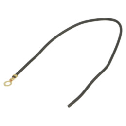 Cable: cable with crimped terminals; black; non-insulated,round