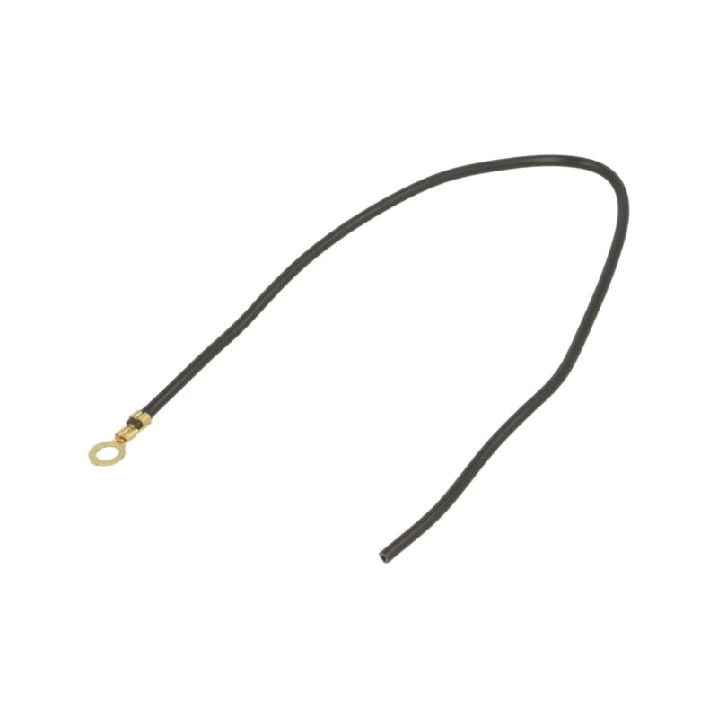 Cable: cable with crimped terminals; black; non-insulated,round