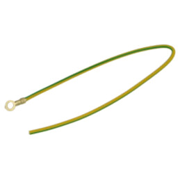 Cable: cable with crimped terminals; yellow-green; 250mm; H05V-K