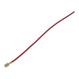 Cable: cable with crimped terminals; red; male,non-insulated