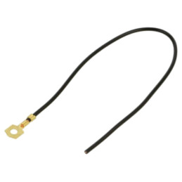 Cable: cable with crimped terminals; black; non-insulated; 250mm