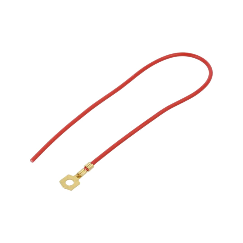 Cable: cable with crimped terminals; red; non-insulated; 250mm Cable: cable with crimped terminals; red; non-insulated; 250mm