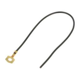 Cable: cable with crimped terminals; black; non-insulated; 250mm