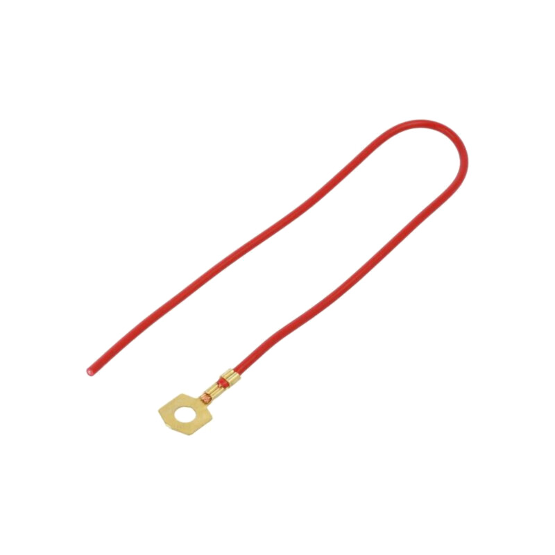 Cable: cable with crimped terminals; red; non-insulated; 250mm Cable: cable with crimped terminals; red; non-insulated; 250mm