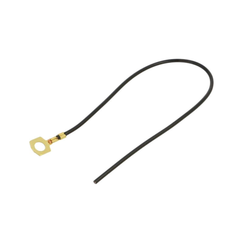 Cable: cable with crimped terminals; black; non-insulated; 250mm