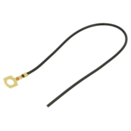 Cable: cable with crimped terminals; black; non-insulated; 250mm