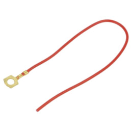 Cable: cable with crimped terminals; red; non-insulated; 250mm