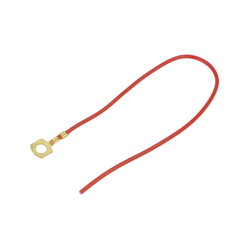 Cable: cable with crimped terminals; red; non-insulated; 250mm Cable: cable with crimped terminals; red; non-insulated; 250mm