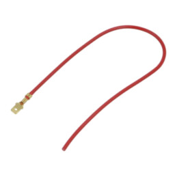 Cable: cable with crimped terminals; red; male,non-insulated