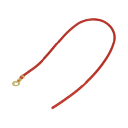 Cable: cable with crimped terminals; red; non-insulated,round