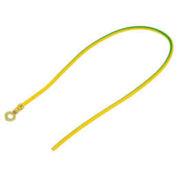 Cable: cable with crimped terminals; yellow-green; 250mm; H05V-K